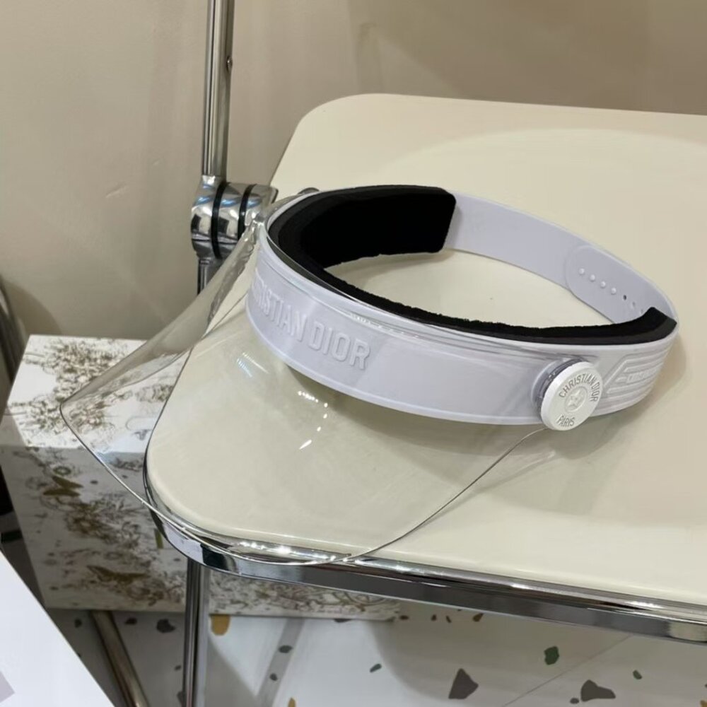 Dior Silver and White Visor - Picture 3 of 4